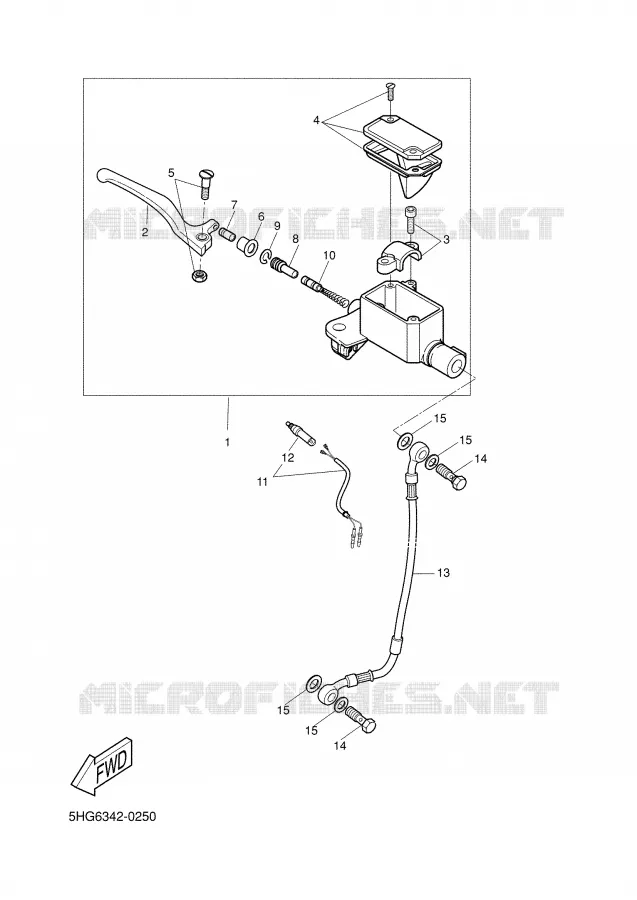 FRONT MASTER CYLINDER Yamaha SCOOTER 50 2002 BW'S  CW50