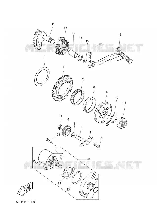 STARTER MOTOR Yamaha SCOOTER 50 2002 BW'S  CW50
