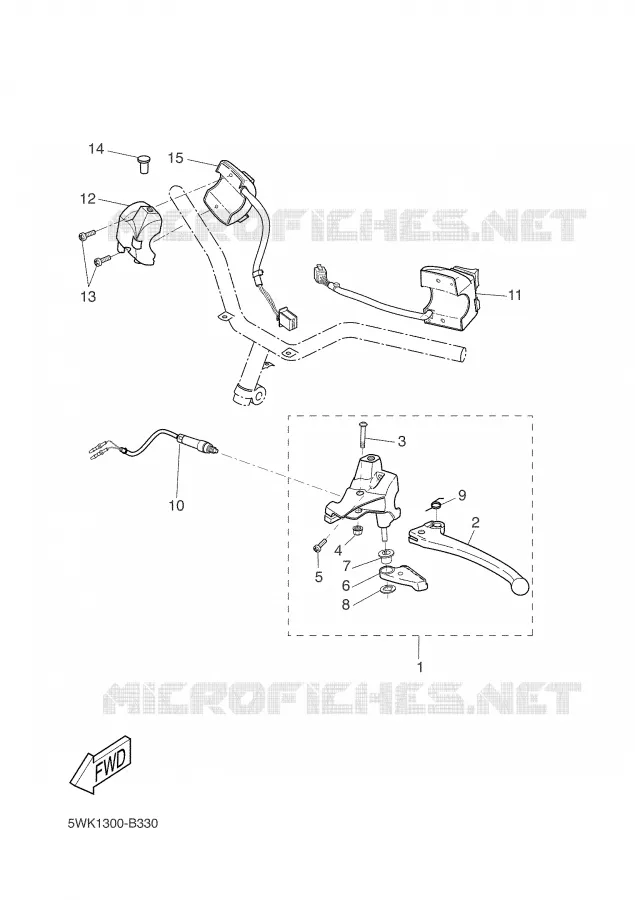 HANDLE SWITCH / LEVER Yamaha SCOOTER 50 2002 BOOSTER  CW50
