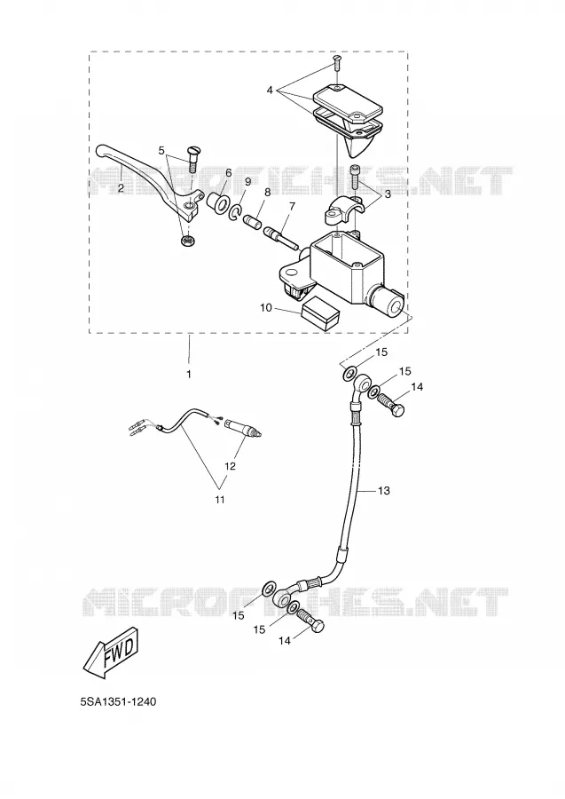 FRONT MASTER CYLINDER Yamaha SCOOTER 50 2003 BW'S  CW50