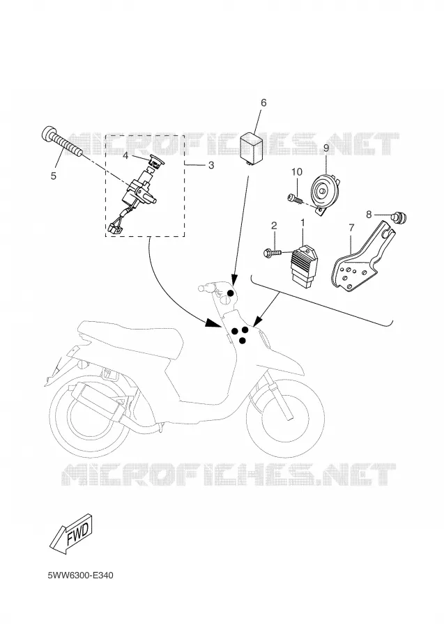 ELECTRICAL 1 Yamaha SCOOTER 50 2007 BOOSTER  CW50