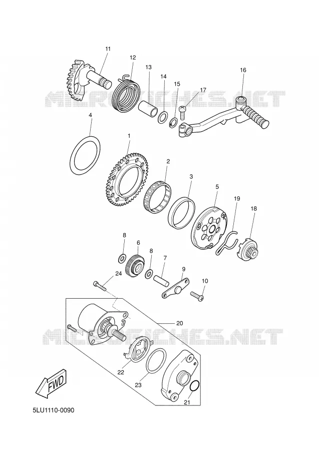 STARTER MOTOR Yamaha SCOOTER 50 2001 BOOSTER  CW50 ZUMA