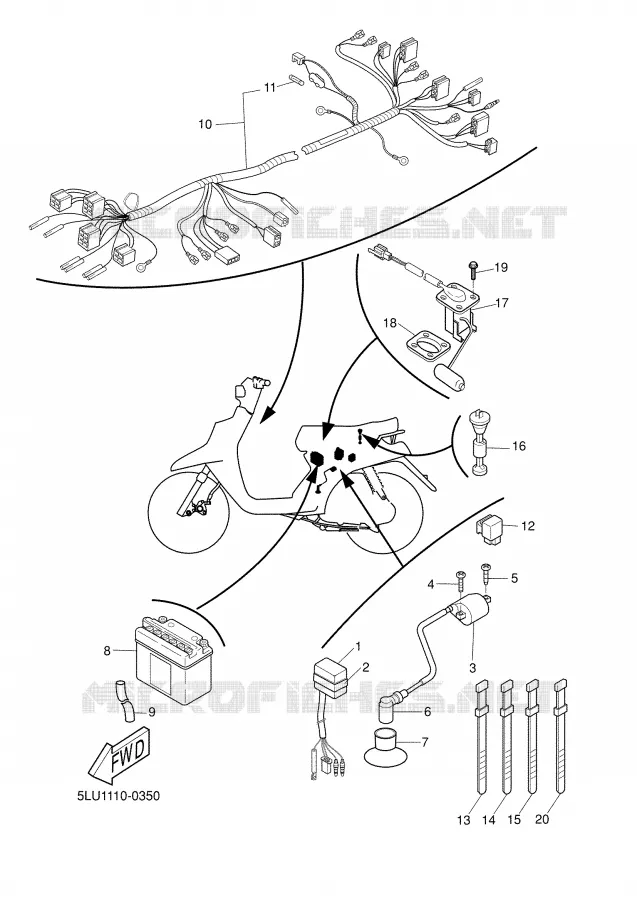 ELECTRICAL 2 Yamaha SCOOTER 50 2001 BOOSTER  CW50 ZUMA