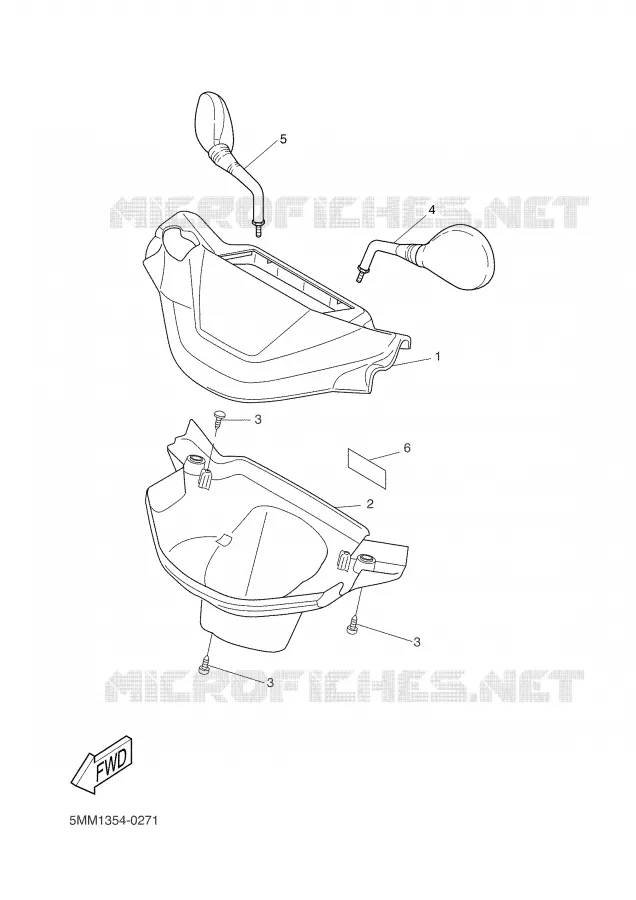 COVER 1 Yamaha SCOOTER 50 2003 BW'S  CW50L