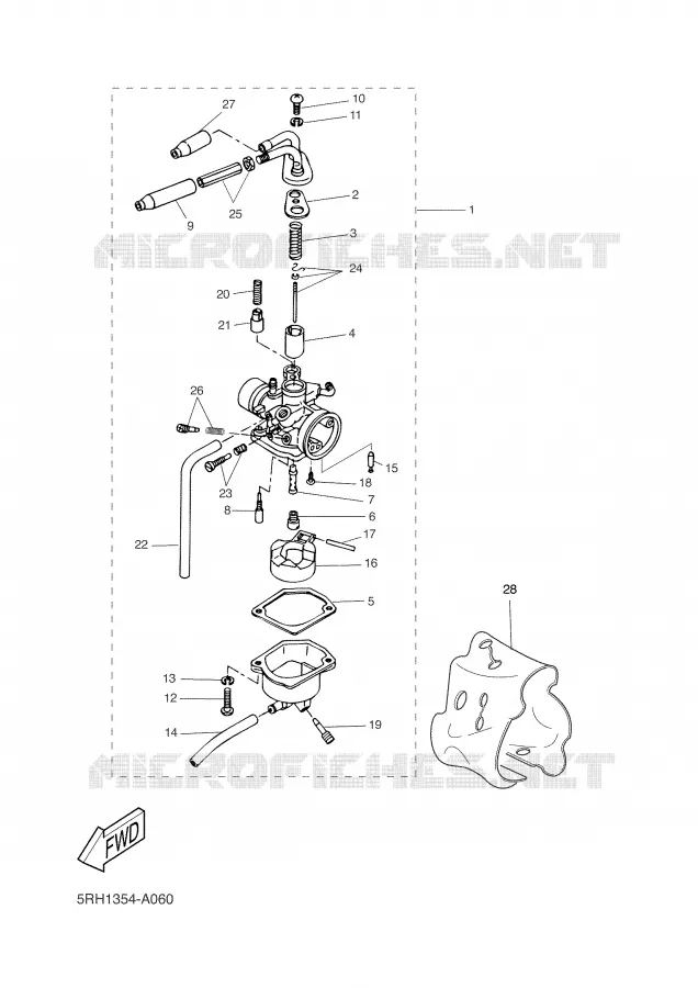 CARBURETOR 2 Yamaha SCOOTER 50 2003 BW'S  CW50L