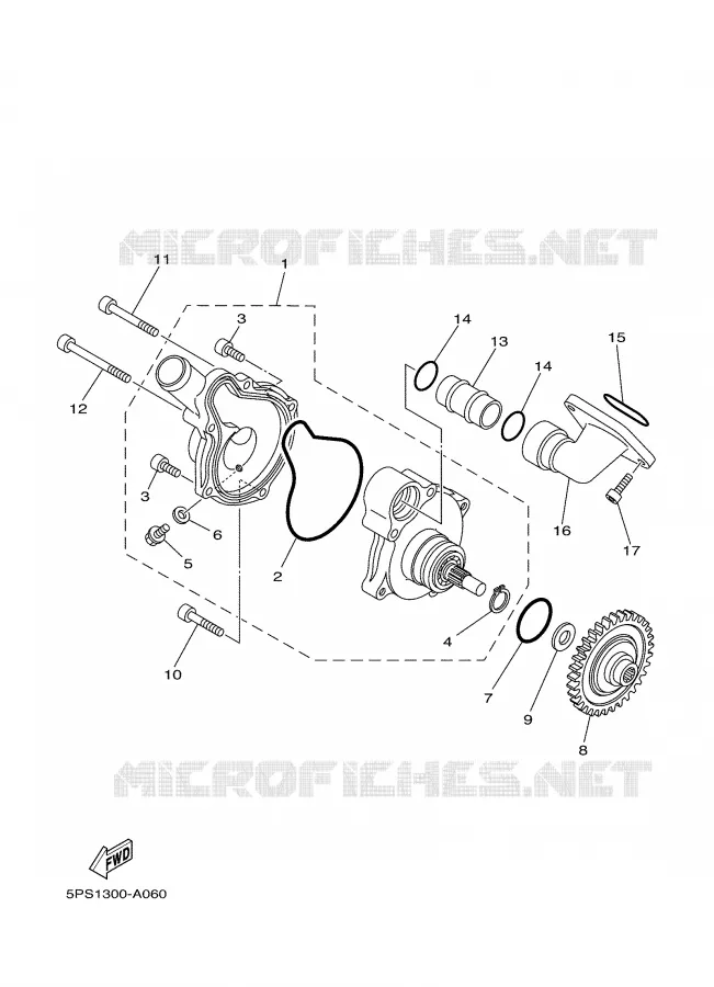 WATERPUMP / HOSES Yamaha MOTO 900 2007 TDM ABS  TDM900A