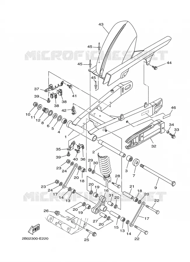 SWINGARM Yamaha MOTO 900 2007 TDM ABS  TDM900A