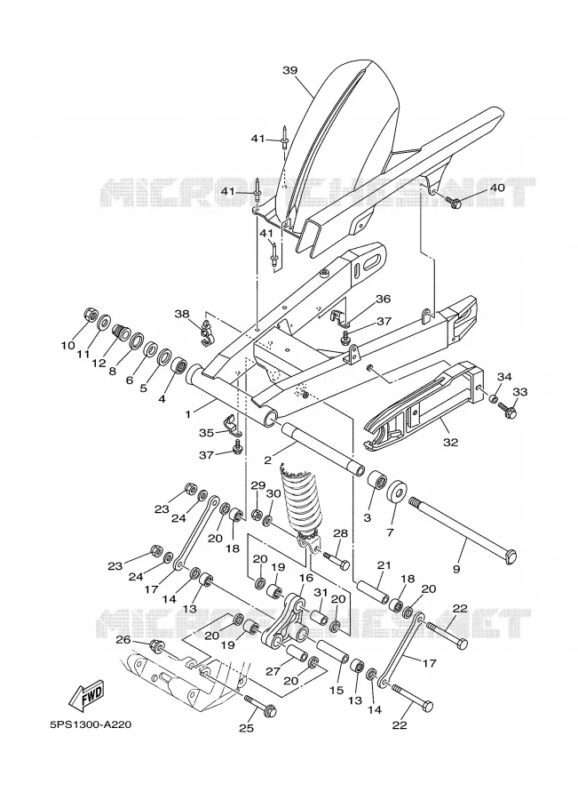 SWINGARM Yamaha MOTO 900 2002 TDM  TDM900P