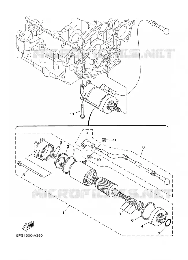 STARTER MOTOR Yamaha MOTO 900 2002 TDM  TDM900P