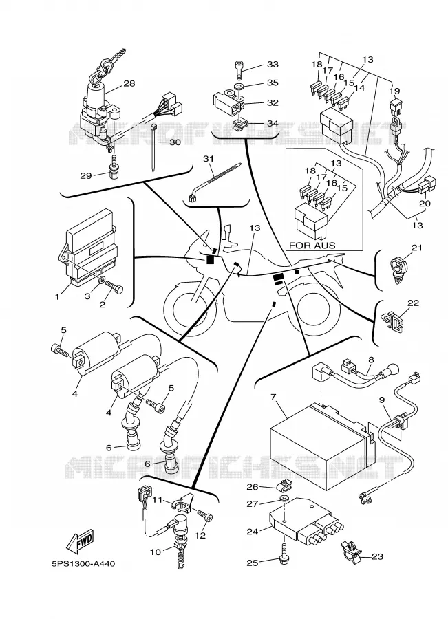 ELECTRICAL 1 Yamaha MOTO 900 2002 TDM  TDM900P