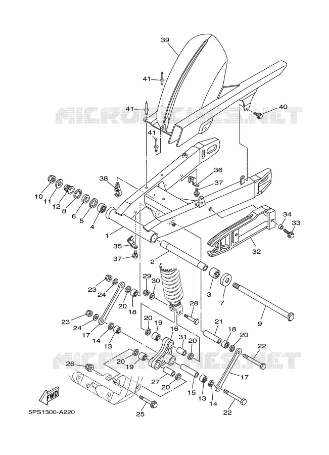 SWINGARM Yamaha MOTO 900 2004 TDM  TDM900S