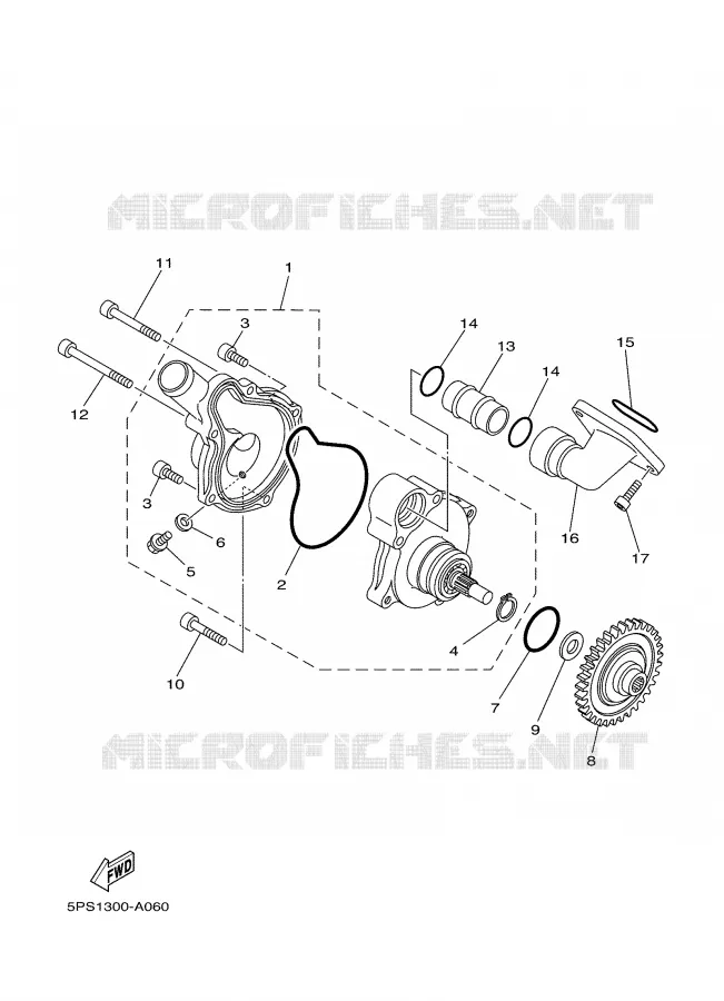 WATERPUMP / HOSES Yamaha MOTO 900 2005 TDM  TDM900T