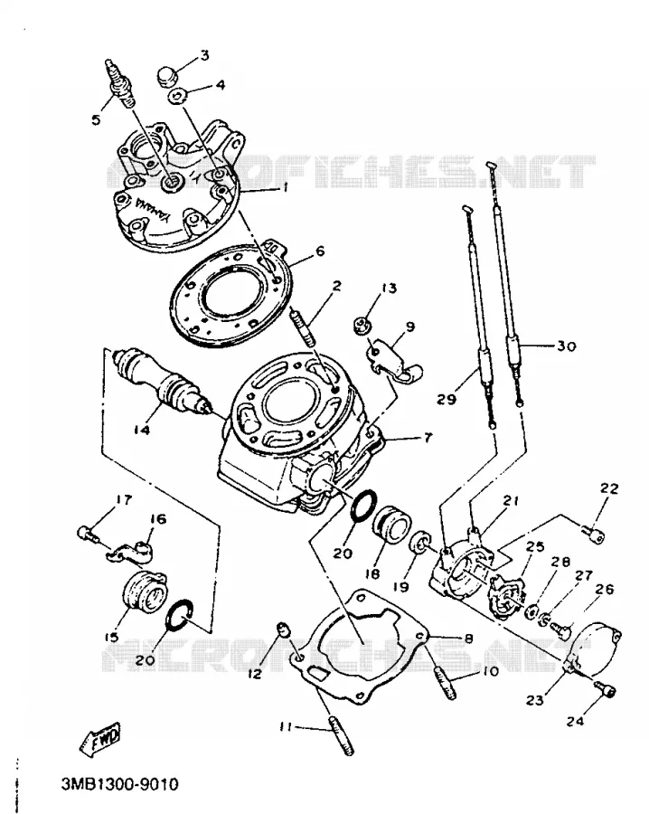 CYLINDER Yamaha MOTO 125 1991 TDR  TDR125