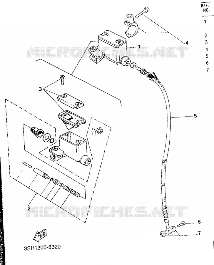 FRONT MASTER CYLINDER Yamaha MOTO 125 1991 TDR  TDR125