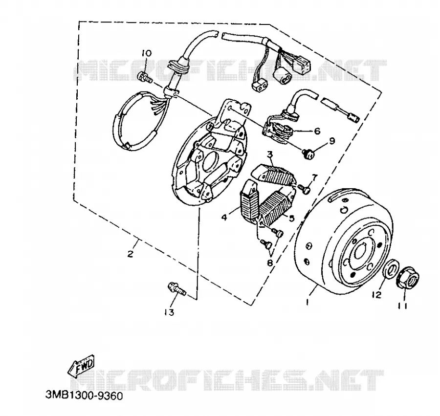 IGNITION Yamaha MOTO 125 1991 TDR  TDR125