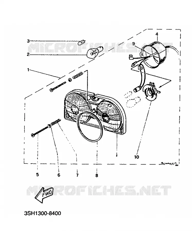 HEADLIGHT Yamaha MOTO 125 1991 TDR  TDR125