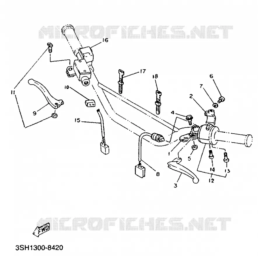 SWITCH / LEVER Yamaha MOTO 125 1991 TDR  TDR125