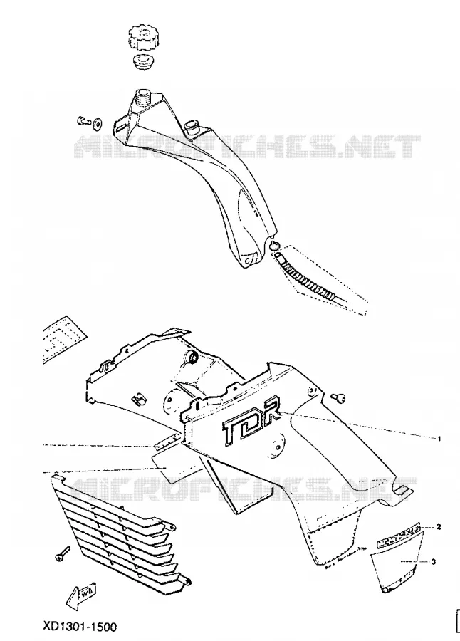 SIDE COVER - OIL TANK Yamaha MOTO 125 1991 TDR  TDR125