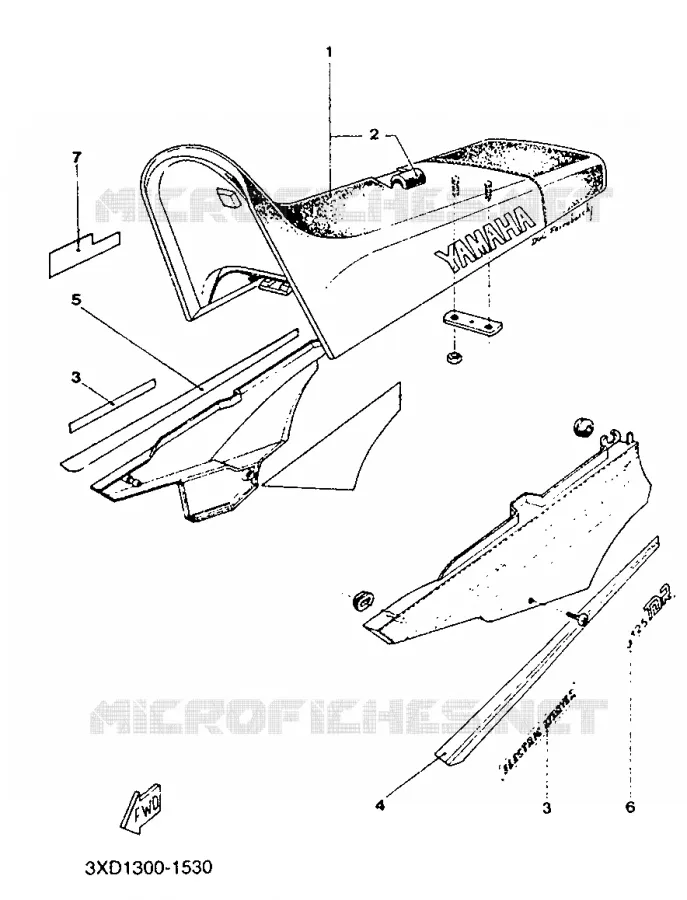 SEAT / SIDE COVER Yamaha MOTO 125 1991 TDR  TDR125