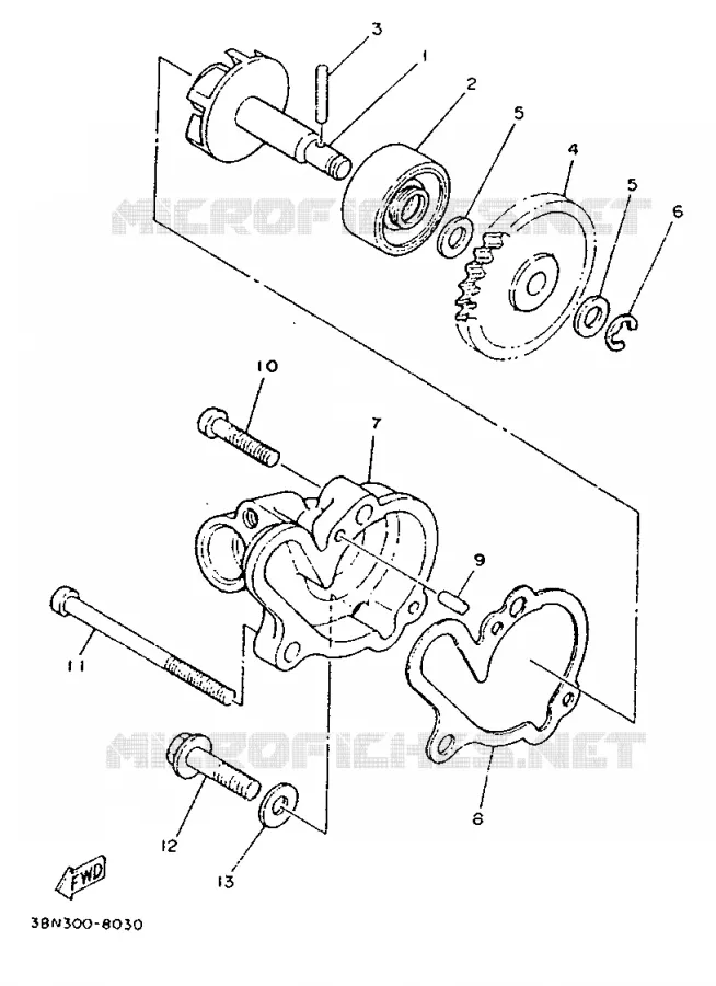 WATERPUMP Yamaha MOTO 125 1991 TDR  TDR125