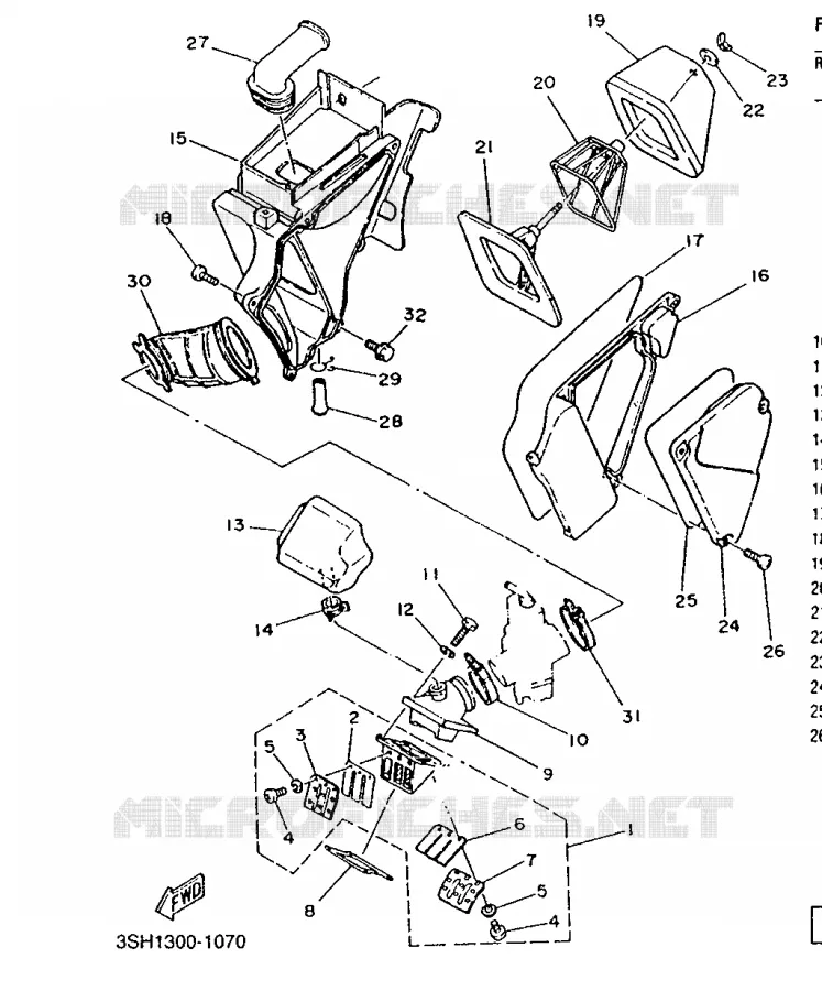 INTAKE Yamaha MOTO 125 1991 TDR  TDR125