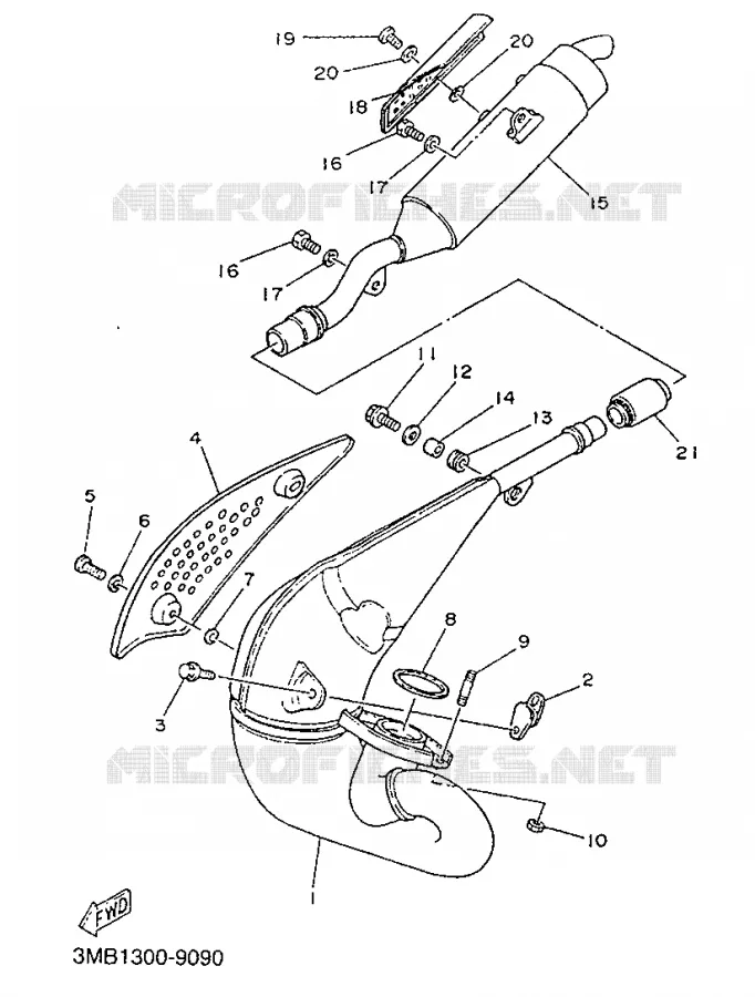 EXHAUST Yamaha MOTO 125 1991 TDR  TDR125