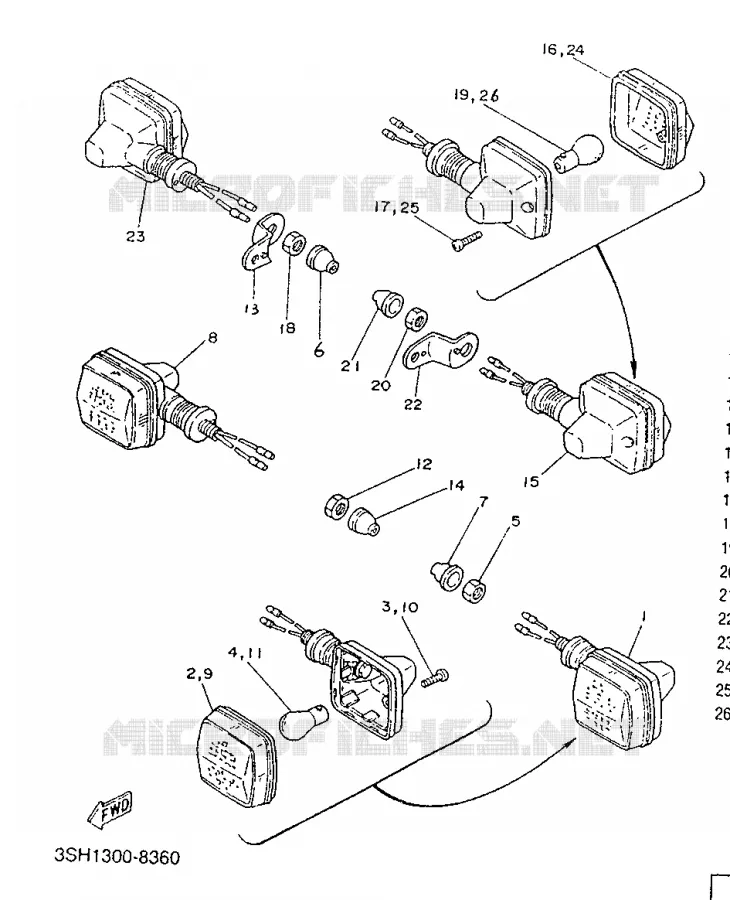 INDICATOR Yamaha MOTO 125 1991 TDR  TDR125