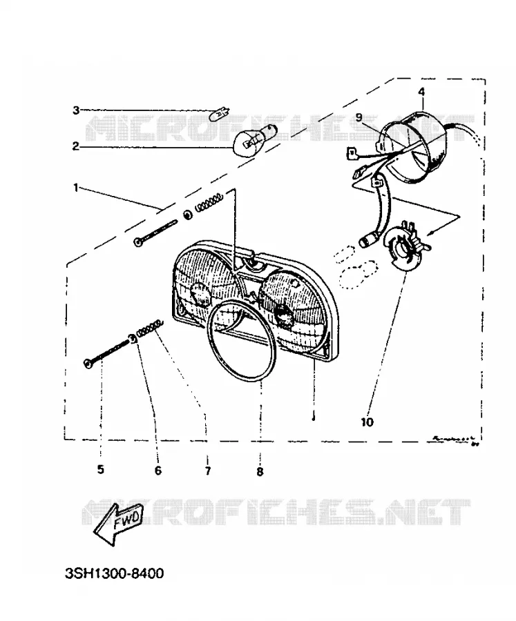 HEADLIGHT Yamaha MOTO 125 1991 TDR  TDR125