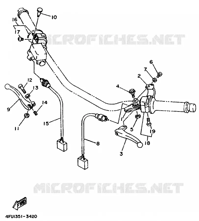 SWITCH / LEVER Yamaha MOTO 125 1993 TDR  TDR125