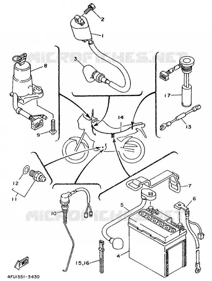 ELECTRICAL 1 Yamaha MOTO 125 1993 TDR  TDR125