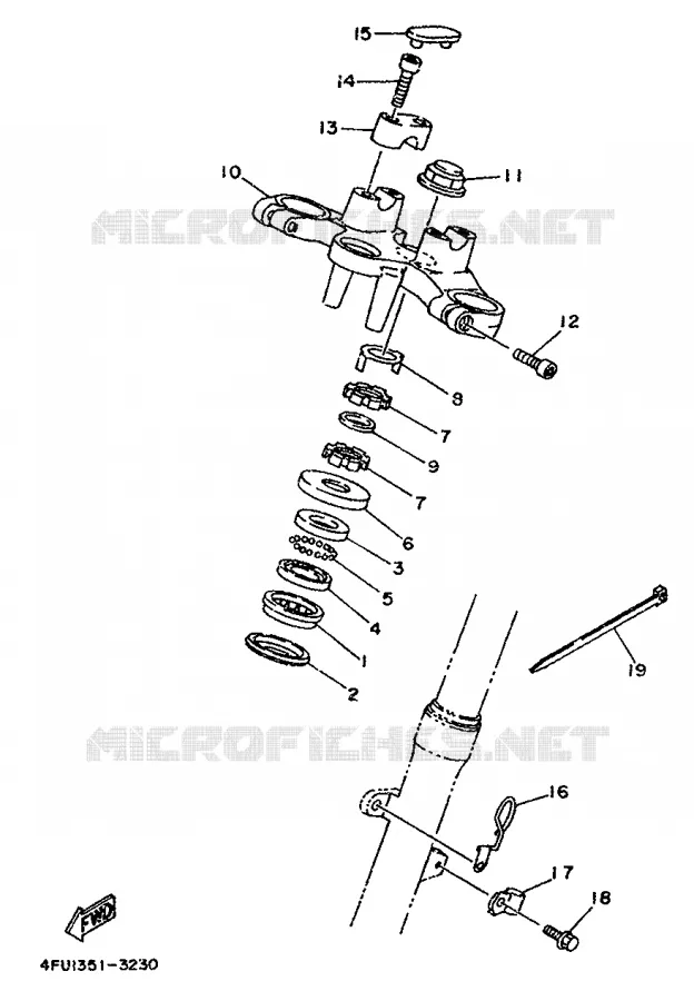 STEERING Yamaha MOTO 125 1993 TDR  TDR125