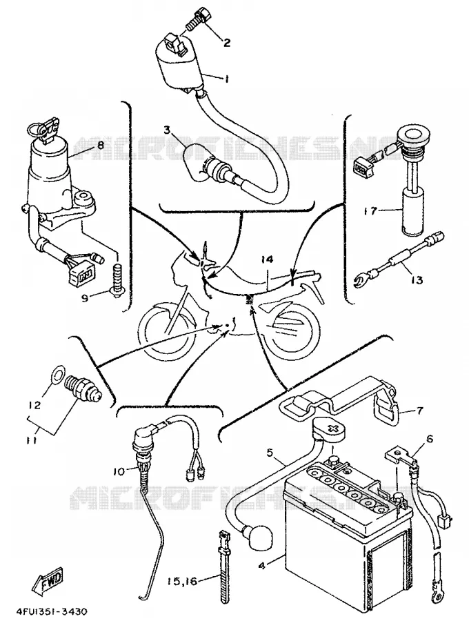 ELECTRICAL 1 Yamaha MOTO 125 1993 TDR  TDR125