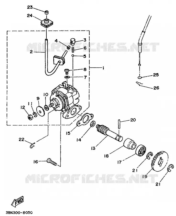 OIL PUMP Yamaha MOTO 125 1993 TDR  TDR125
