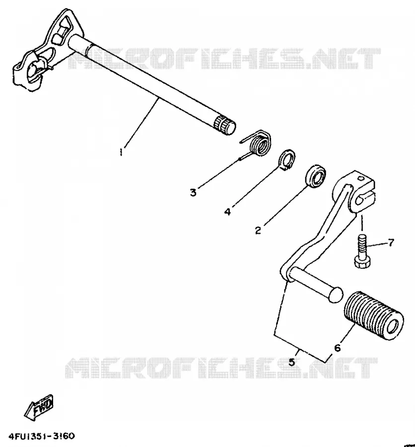 GEAR SHIFT LEVER Yamaha MOTO 125 1994 TDR  TDR125