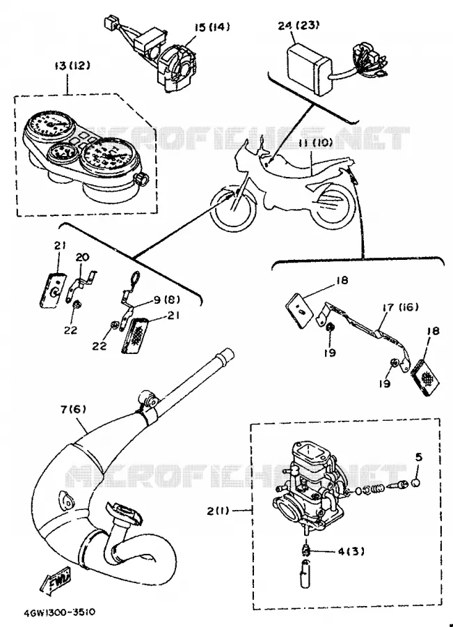 OPTIONAL PARTS - CHASSIS - FOR AUSTRIA Yamaha MOTO 125 1994 TDR  TDR125