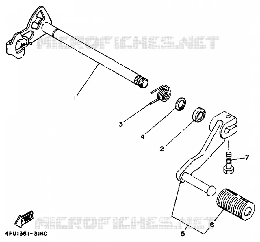 GEAR SHIFT LEVER Yamaha MOTO 125 1995 TDR  TDR125