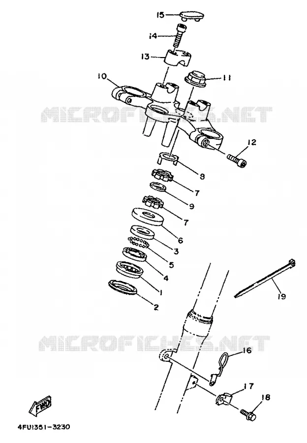 STEERING Yamaha MOTO 125 1995 TDR  TDR125