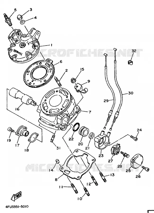 CYLINDER Yamaha MOTO 125 1996 TDR  TDR125