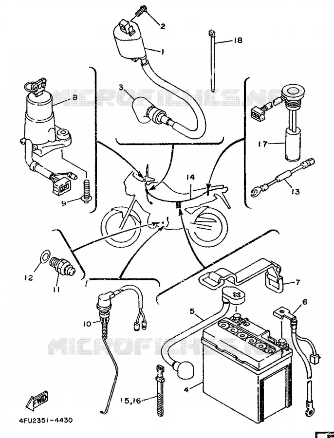ELECTRICAL 1 Yamaha MOTO 125 1996 TDR  TDR125