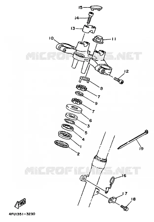 STEERING Yamaha MOTO 125 1996 TDR  TDR125
