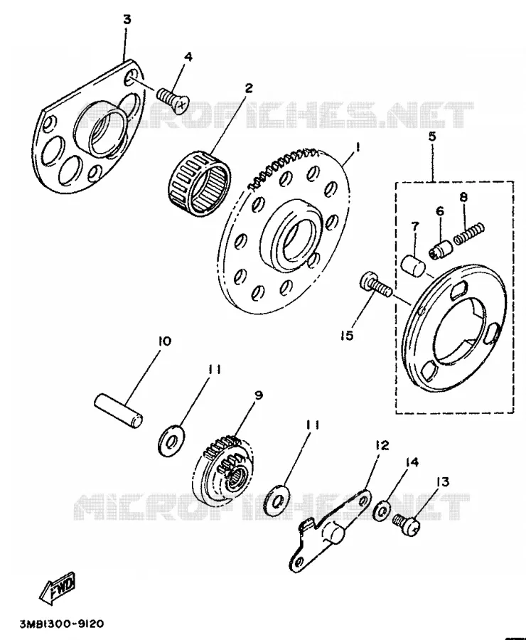 STARTER CLUTCH Yamaha MOTO 125 1996 TDR  TDR125