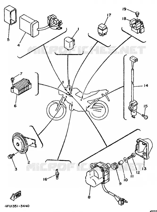 ELECTRICAL 2 Yamaha MOTO 125 1996 TDR  TDR125