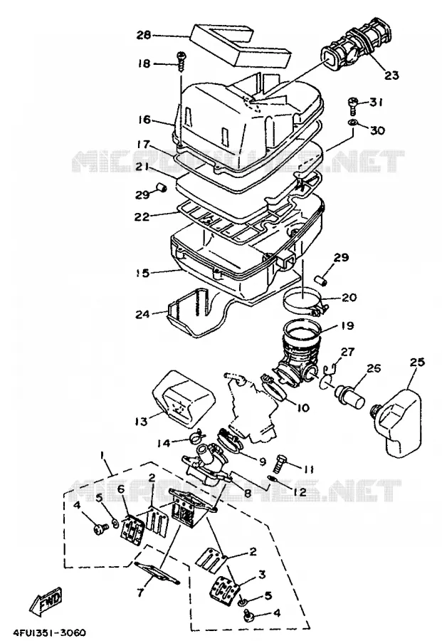 INTAKE Yamaha MOTO 125 1996 TDR  TDR125