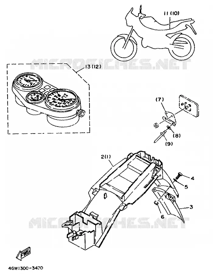 OPTIONAL PARTS - CHASSIS - FOR FINLAND Yamaha MOTO 125 1996 TDR  TDR125
