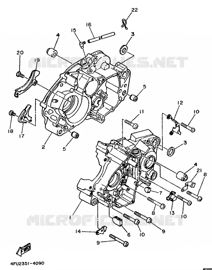 CRANKCASE Yamaha MOTO 125 1996 TDR  TDR125