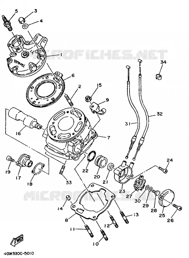 CYLINDER Yamaha MOTO 125 1996 TDR  TDR125