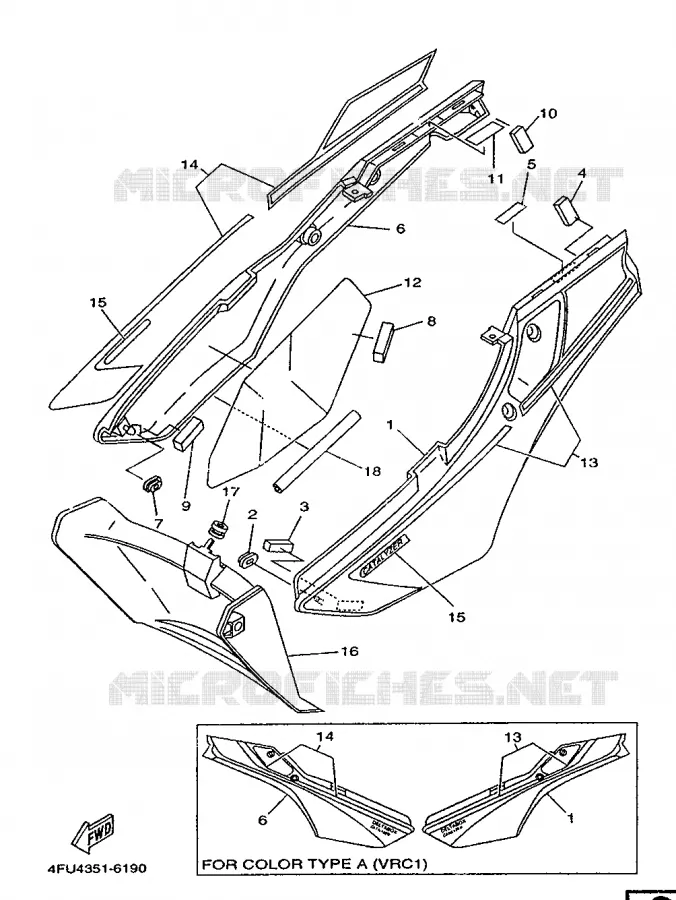 SIDE COVER Yamaha MOTO 125 1996 TDR  TDR125