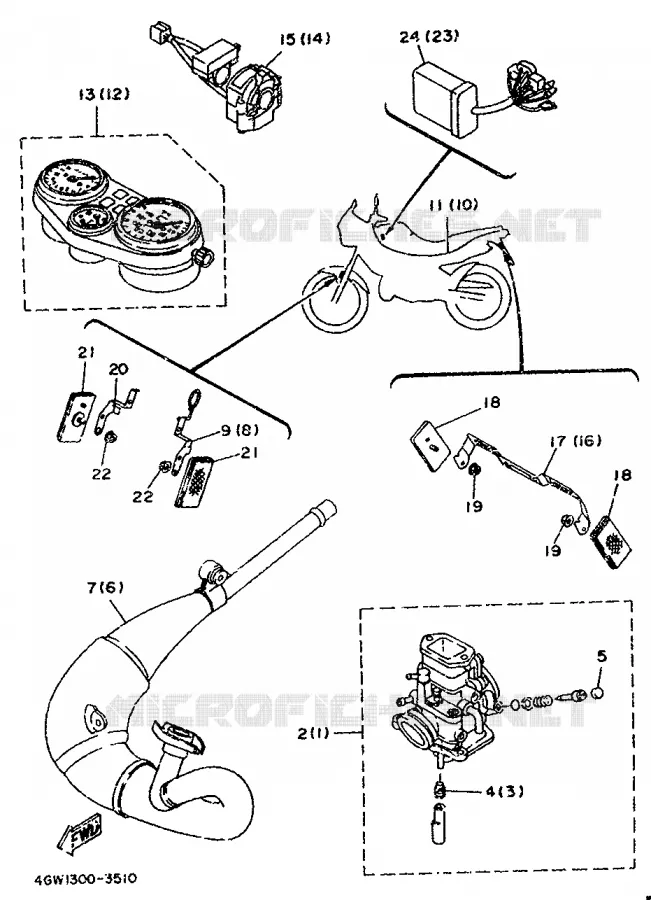 OPTIONAL PARTS - CHASSIS - FOR AUSTRIA Yamaha MOTO 125 1996 TDR  TDR125