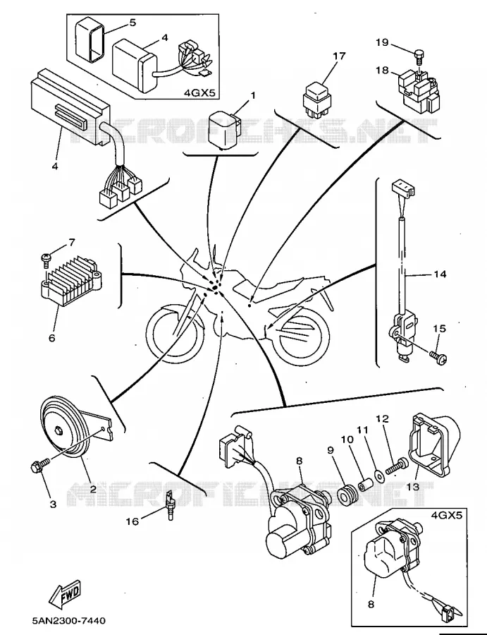 ELECTRICAL 2 Yamaha MOTO 125 1997 TDR  TDR125