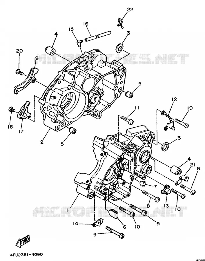 CRANKCASE Yamaha MOTO 125 1997 TDR  TDR125